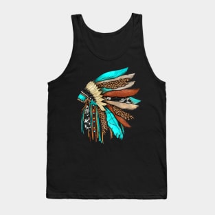 Native American Indian Headdress Costume Jewelry Decor Tank Top